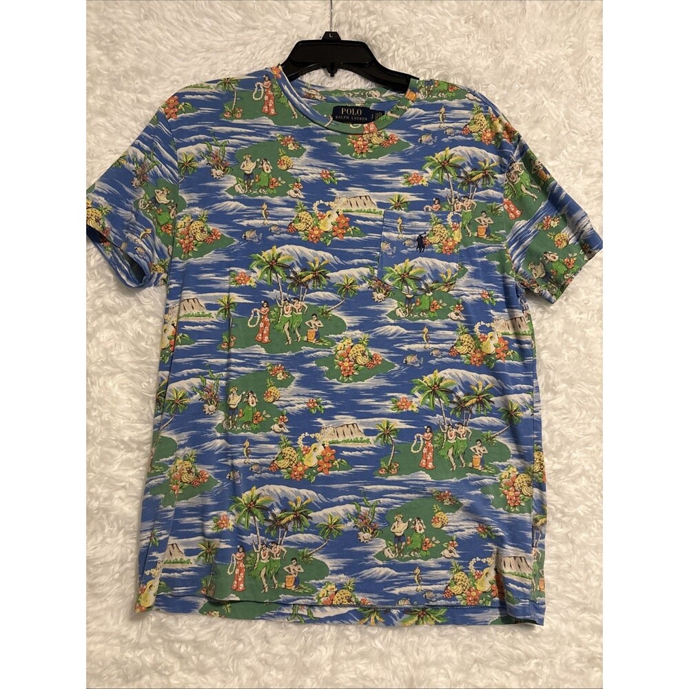 Polo Ralph Lauren Men's Small  Shirt Tropical Hawaii Tee Classic Fit T-Shirt